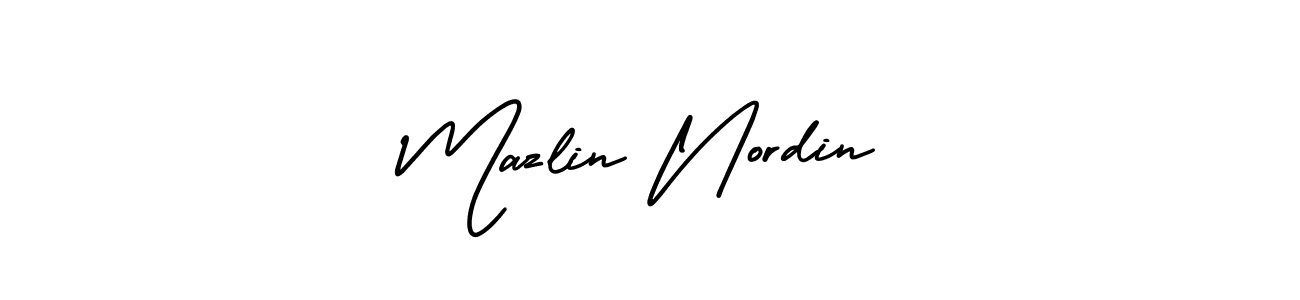 if you are searching for the best signature style for your name Mazlin Nordin. so please give up your signature search. here we have designed multiple signature styles  using AmerikaSignatureDemo-Regular. Mazlin Nordin signature style 3 images and pictures png
