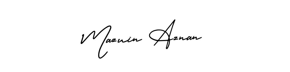 AmerikaSignatureDemo-Regular is a professional signature style that is perfect for those who want to add a touch of class to their signature. It is also a great choice for those who want to make their signature more unique. Get Mazuin Aznan name to fancy signature for free. Mazuin Aznan signature style 3 images and pictures png