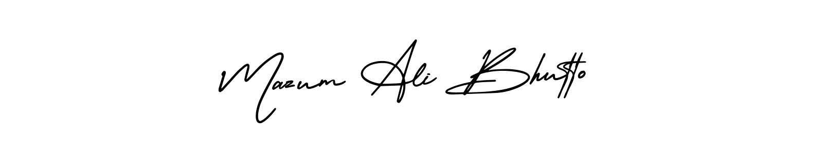 Make a beautiful signature design for name Mazum Ali Bhutto. With this signature (AmerikaSignatureDemo-Regular) style, you can create a handwritten signature for free. Mazum Ali Bhutto signature style 3 images and pictures png