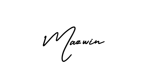 AmerikaSignatureDemo-Regular is a professional signature style that is perfect for those who want to add a touch of class to their signature. It is also a great choice for those who want to make their signature more unique. Get Mazwin name to fancy signature for free. Mazwin signature style 3 images and pictures png