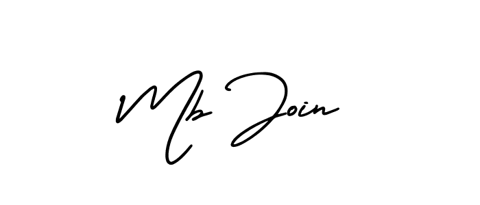 How to make Mb Join signature? AmerikaSignatureDemo-Regular is a professional autograph style. Create handwritten signature for Mb Join name. Mb Join signature style 3 images and pictures png