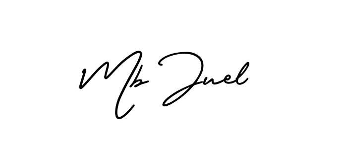 AmerikaSignatureDemo-Regular is a professional signature style that is perfect for those who want to add a touch of class to their signature. It is also a great choice for those who want to make their signature more unique. Get Mb Juel name to fancy signature for free. Mb Juel signature style 3 images and pictures png