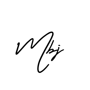 How to make Mbj signature? AmerikaSignatureDemo-Regular is a professional autograph style. Create handwritten signature for Mbj name. Mbj signature style 3 images and pictures png