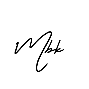 Use a signature maker to create a handwritten signature online. With this signature software, you can design (AmerikaSignatureDemo-Regular) your own signature for name Mbk. Mbk signature style 3 images and pictures png