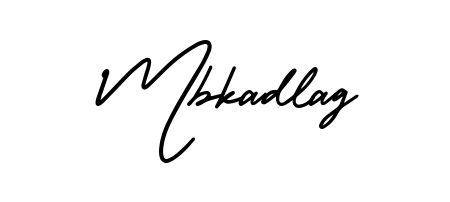 A sleek calligraphic signature for name Mbkadlag utilizing AmerikaSignatureDemo-Regular styling. Great for adding personal signatures to photos and art. Mbkadlag signature style 3 images and pictures png