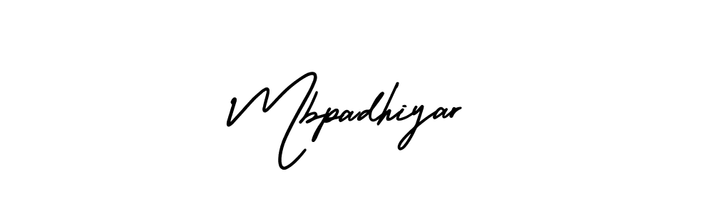 It looks lik you need a new signature style for name Mbpadhiyar. Design unique handwritten (AmerikaSignatureDemo-Regular) signature with our free signature maker in just a few clicks. Mbpadhiyar signature style 3 images and pictures png