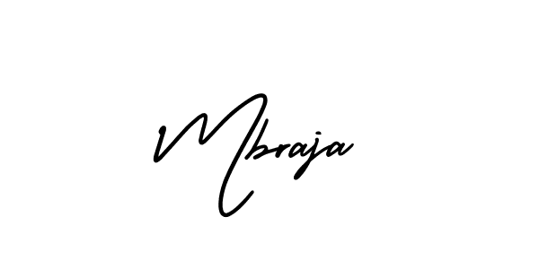 Use a signature maker to create a handwritten signature online. With this signature software, you can design (AmerikaSignatureDemo-Regular) your own signature for name Mbraja. Mbraja signature style 3 images and pictures png