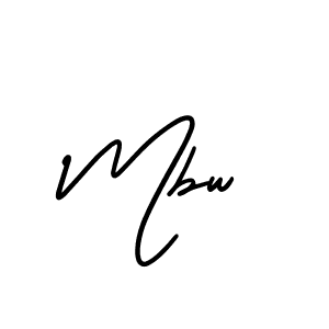 It looks lik you need a new signature style for name Mbw. Design unique handwritten (AmerikaSignatureDemo-Regular) signature with our free signature maker in just a few clicks. Mbw signature style 3 images and pictures png