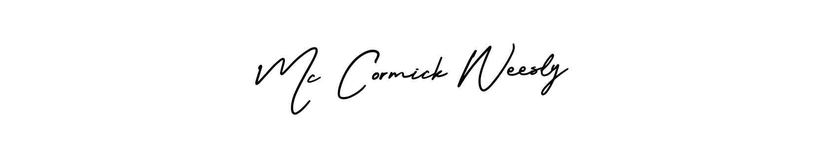 Make a short Mc Cormick Weesly signature style. Manage your documents anywhere anytime using AmerikaSignatureDemo-Regular. Create and add eSignatures, submit forms, share and send files easily. Mc Cormick Weesly signature style 3 images and pictures png