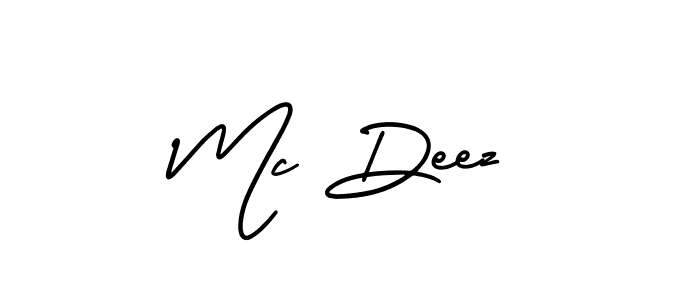 How to Draw Mc Deez signature style? AmerikaSignatureDemo-Regular is a latest design signature styles for name Mc Deez. Mc Deez signature style 3 images and pictures png