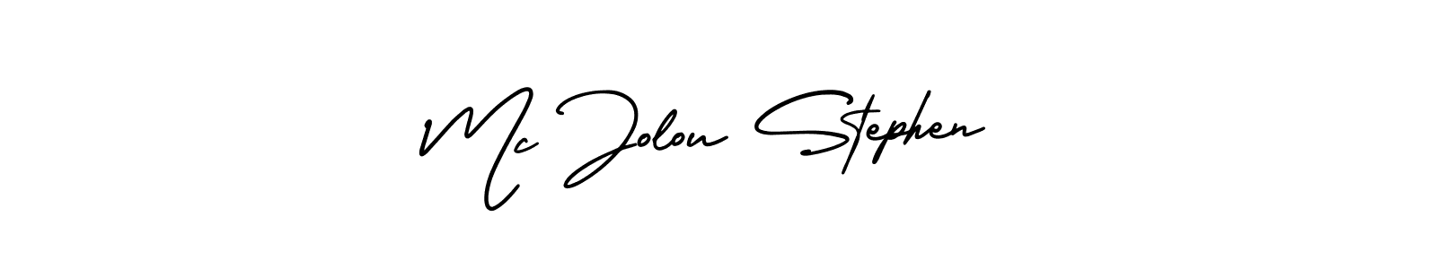 Also You can easily find your signature by using the search form. We will create Mc Jolou Stephen name handwritten signature images for you free of cost using AmerikaSignatureDemo-Regular sign style. Mc Jolou Stephen signature style 3 images and pictures png