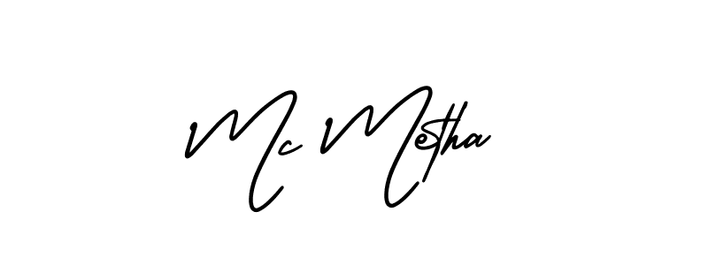 How to Draw Mc Metha signature style? AmerikaSignatureDemo-Regular is a latest design signature styles for name Mc Metha. Mc Metha signature style 3 images and pictures png