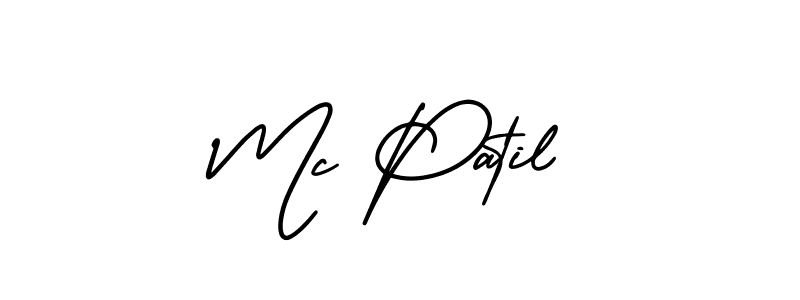 Similarly AmerikaSignatureDemo-Regular is the best handwritten signature design. Signature creator online .You can use it as an online autograph creator for name Mc Patil. Mc Patil signature style 3 images and pictures png