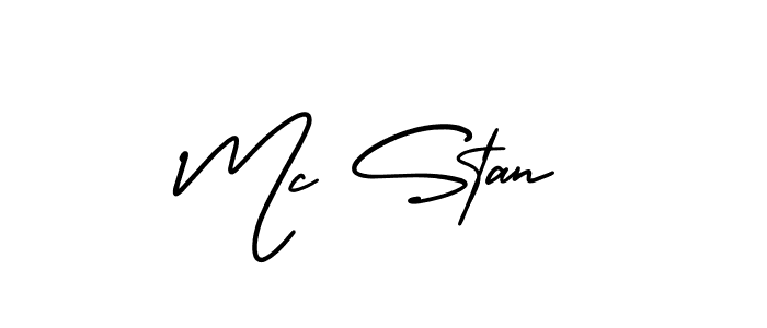 Create a beautiful signature design for name Mc Stan. With this signature (AmerikaSignatureDemo-Regular) fonts, you can make a handwritten signature for free. Mc Stan signature style 3 images and pictures png