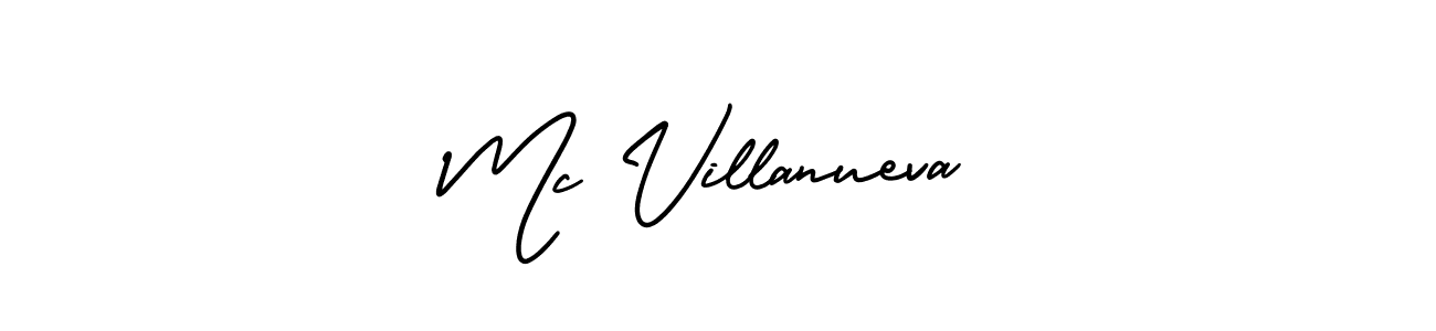 Use a signature maker to create a handwritten signature online. With this signature software, you can design (AmerikaSignatureDemo-Regular) your own signature for name Mc Villanueva. Mc Villanueva signature style 3 images and pictures png