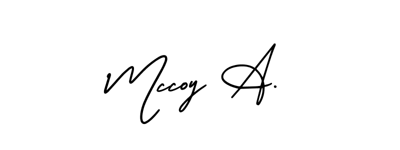 It looks lik you need a new signature style for name Mccoy A.. Design unique handwritten (AmerikaSignatureDemo-Regular) signature with our free signature maker in just a few clicks. Mccoy A. signature style 3 images and pictures png