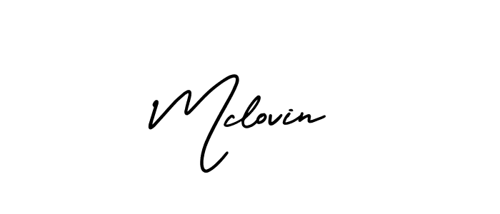 Use a signature maker to create a handwritten signature online. With this signature software, you can design (AmerikaSignatureDemo-Regular) your own signature for name Mclovin. Mclovin signature style 3 images and pictures png