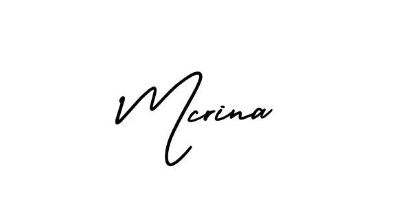 Mcrina stylish signature style. Best Handwritten Sign (AmerikaSignatureDemo-Regular) for my name. Handwritten Signature Collection Ideas for my name Mcrina. Mcrina signature style 3 images and pictures png
