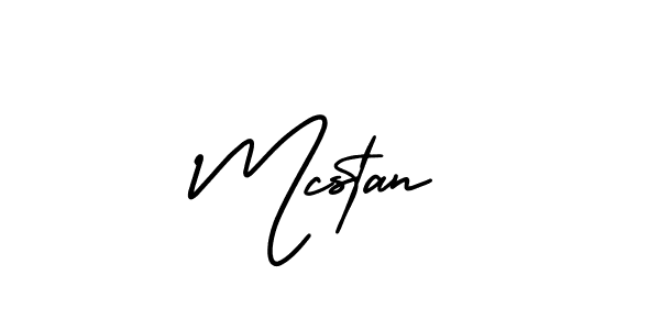 Design your own signature with our free online signature maker. With this signature software, you can create a handwritten (AmerikaSignatureDemo-Regular) signature for name Mcstan. Mcstan signature style 3 images and pictures png
