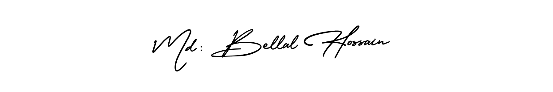 You should practise on your own different ways (AmerikaSignatureDemo-Regular) to write your name (Md: Bellal Hossain) in signature. don't let someone else do it for you. Md: Bellal Hossain signature style 3 images and pictures png