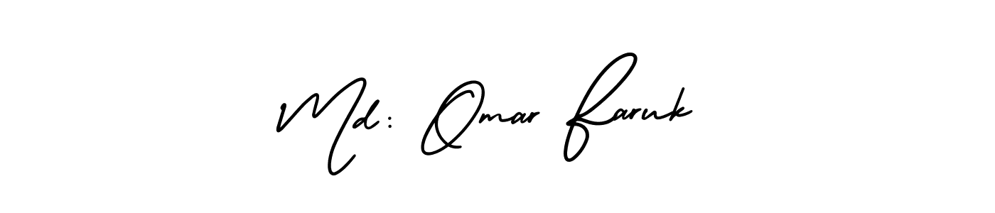 Make a short Md: Omar Faruk signature style. Manage your documents anywhere anytime using AmerikaSignatureDemo-Regular. Create and add eSignatures, submit forms, share and send files easily. Md: Omar Faruk signature style 3 images and pictures png