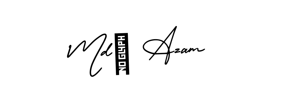 Create a beautiful signature design for name Md۔ Azam. With this signature (AmerikaSignatureDemo-Regular) fonts, you can make a handwritten signature for free. Md۔ Azam signature style 3 images and pictures png
