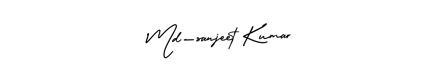 You should practise on your own different ways (AmerikaSignatureDemo-Regular) to write your name (Md–sanjeet Kumar) in signature. don't let someone else do it for you. Md–sanjeet Kumar signature style 3 images and pictures png