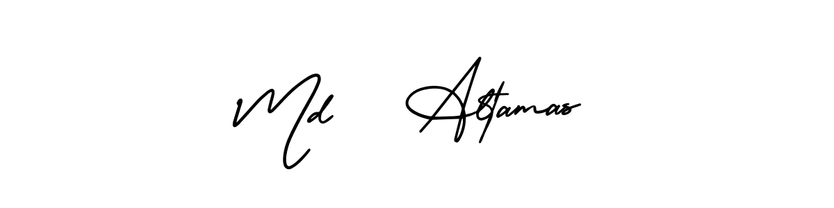 How to make Md   Altamas name signature. Use AmerikaSignatureDemo-Regular style for creating short signs online. This is the latest handwritten sign. Md   Altamas signature style 3 images and pictures png