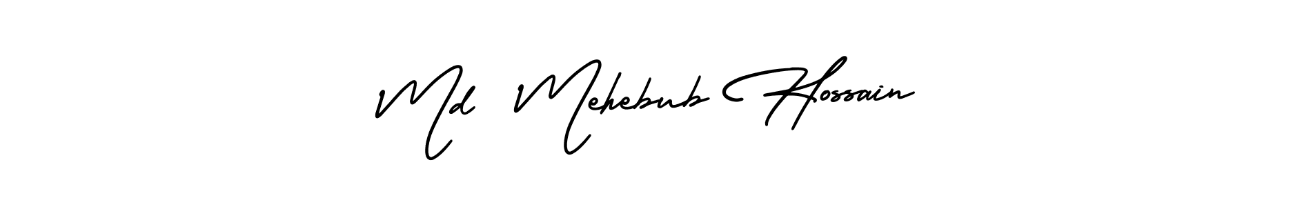 How to make Md  Mehebub Hossain name signature. Use AmerikaSignatureDemo-Regular style for creating short signs online. This is the latest handwritten sign. Md  Mehebub Hossain signature style 3 images and pictures png