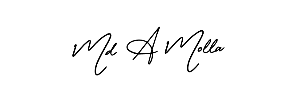 It looks lik you need a new signature style for name Md A Molla. Design unique handwritten (AmerikaSignatureDemo-Regular) signature with our free signature maker in just a few clicks. Md A Molla signature style 3 images and pictures png