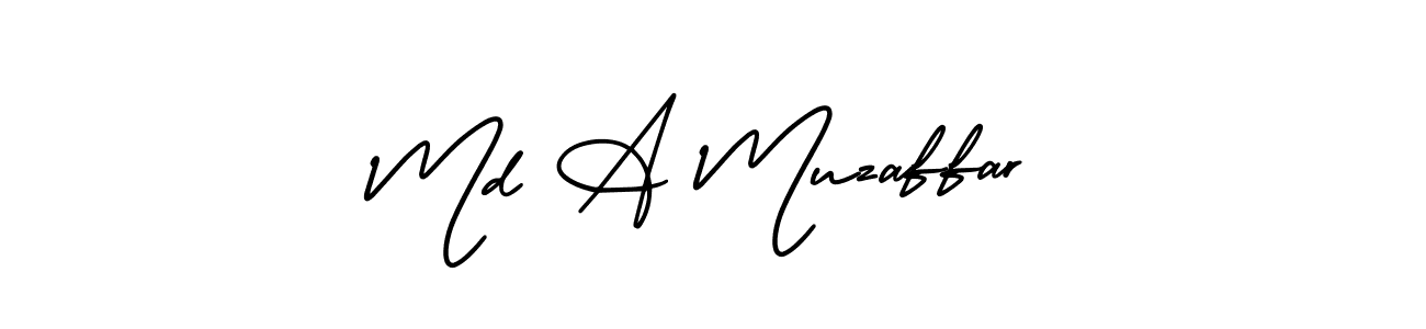 Similarly AmerikaSignatureDemo-Regular is the best handwritten signature design. Signature creator online .You can use it as an online autograph creator for name Md A Muzaffar. Md A Muzaffar signature style 3 images and pictures png