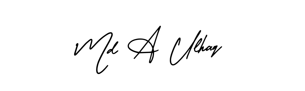 AmerikaSignatureDemo-Regular is a professional signature style that is perfect for those who want to add a touch of class to their signature. It is also a great choice for those who want to make their signature more unique. Get Md A Ulhaq name to fancy signature for free. Md A Ulhaq signature style 3 images and pictures png