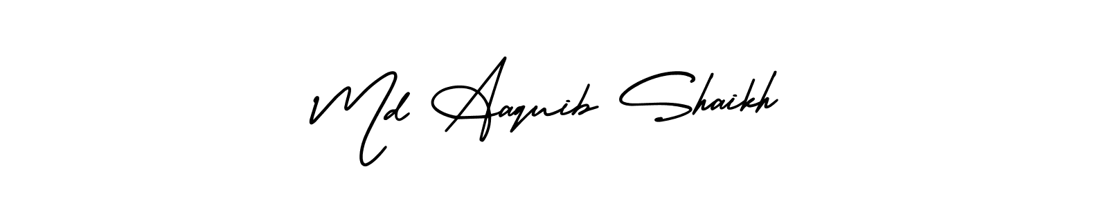 if you are searching for the best signature style for your name Md Aaquib Shaikh. so please give up your signature search. here we have designed multiple signature styles  using AmerikaSignatureDemo-Regular. Md Aaquib Shaikh signature style 3 images and pictures png
