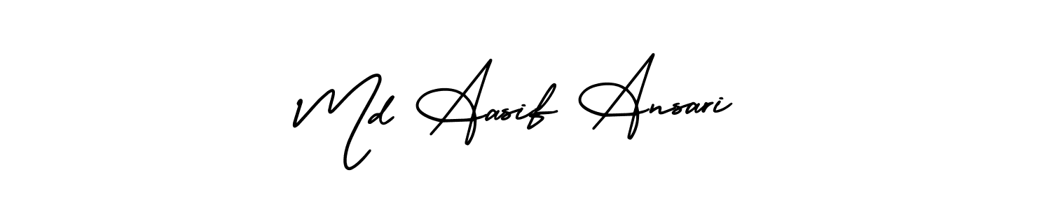 if you are searching for the best signature style for your name Md Aasif Ansari. so please give up your signature search. here we have designed multiple signature styles  using AmerikaSignatureDemo-Regular. Md Aasif Ansari signature style 3 images and pictures png