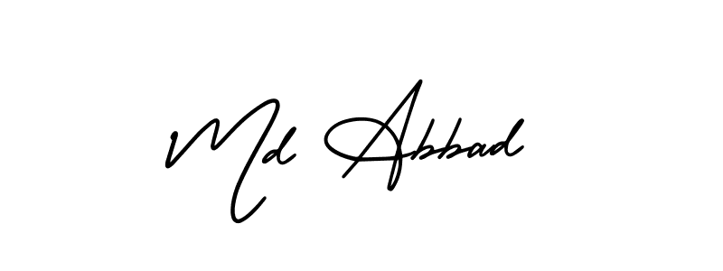 This is the best signature style for the Md Abbad name. Also you like these signature font (AmerikaSignatureDemo-Regular). Mix name signature. Md Abbad signature style 3 images and pictures png