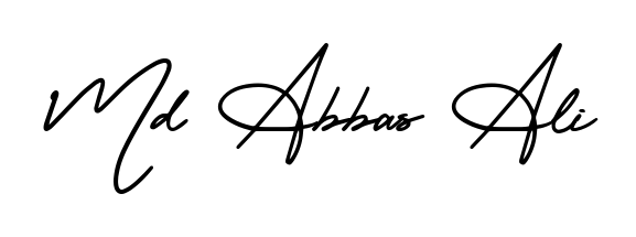 Achieve flawless digital penmanship with Md Abbas Ali name in AmerikaSignatureDemo-Regular font. The perfect tool for creating online signatures. Md Abbas Ali signature style 3 images and pictures png