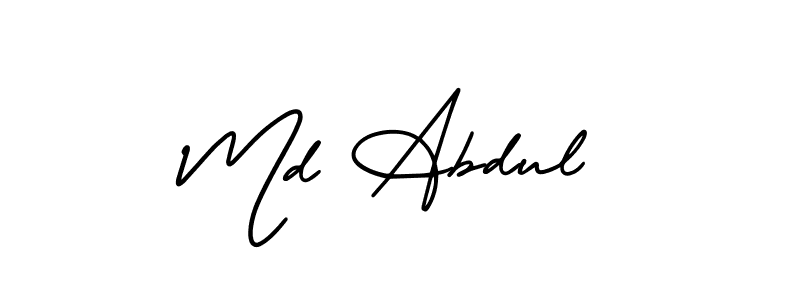 This is the best signature style for the Md Abdul name. Also you like these signature font (AmerikaSignatureDemo-Regular). Mix name signature. Md Abdul signature style 3 images and pictures png