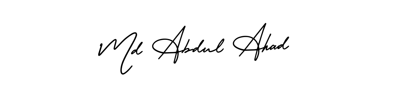 Make a beautiful signature design for name Md Abdul Ahad. With this signature (AmerikaSignatureDemo-Regular) style, you can create a handwritten signature for free. Md Abdul Ahad signature style 3 images and pictures png