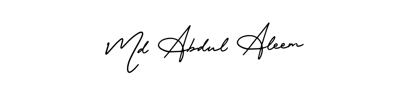 Create a beautiful signature design for name Md Abdul Aleem. With this signature (AmerikaSignatureDemo-Regular) fonts, you can make a handwritten signature for free. Md Abdul Aleem signature style 3 images and pictures png