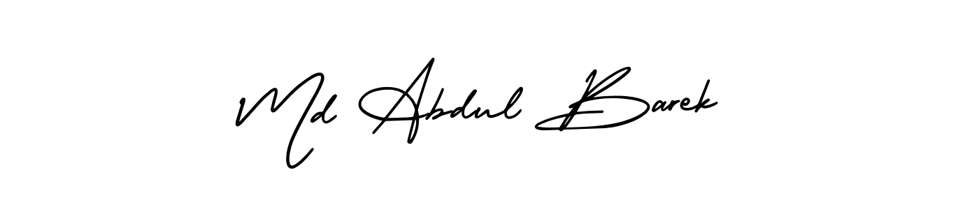 This is the best signature style for the Md Abdul Barek name. Also you like these signature font (AmerikaSignatureDemo-Regular). Mix name signature. Md Abdul Barek signature style 3 images and pictures png