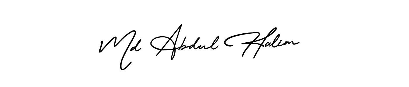 How to make Md Abdul Halim name signature. Use AmerikaSignatureDemo-Regular style for creating short signs online. This is the latest handwritten sign. Md Abdul Halim signature style 3 images and pictures png