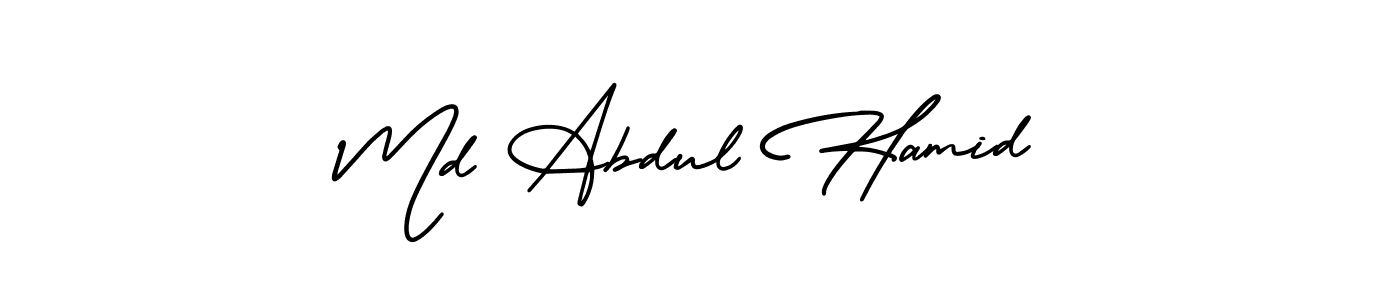 Md Abdul Hamid stylish signature style. Best Handwritten Sign (AmerikaSignatureDemo-Regular) for my name. Handwritten Signature Collection Ideas for my name Md Abdul Hamid. Md Abdul Hamid signature style 3 images and pictures png