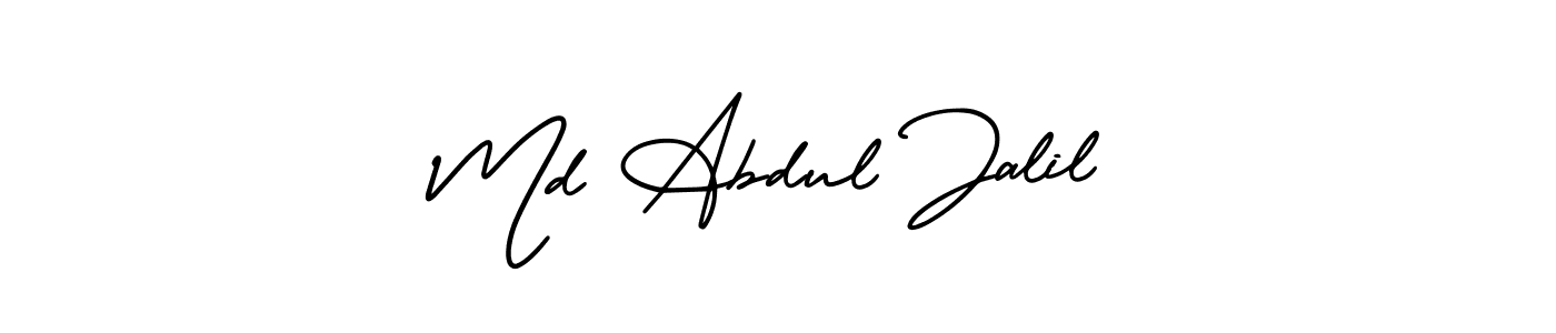 Use a signature maker to create a handwritten signature online. With this signature software, you can design (AmerikaSignatureDemo-Regular) your own signature for name Md Abdul Jalil. Md Abdul Jalil signature style 3 images and pictures png