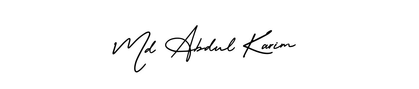 Use a signature maker to create a handwritten signature online. With this signature software, you can design (AmerikaSignatureDemo-Regular) your own signature for name Md Abdul Karim. Md Abdul Karim signature style 3 images and pictures png