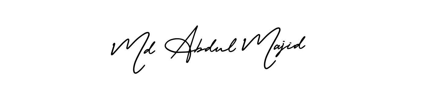 The best way (AmerikaSignatureDemo-Regular) to make a short signature is to pick only two or three words in your name. The name Md Abdul Majid include a total of six letters. For converting this name. Md Abdul Majid signature style 3 images and pictures png