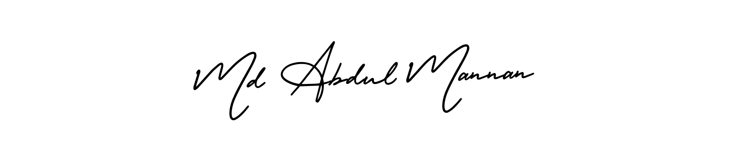 Make a beautiful signature design for name Md Abdul Mannan. With this signature (AmerikaSignatureDemo-Regular) style, you can create a handwritten signature for free. Md Abdul Mannan signature style 3 images and pictures png