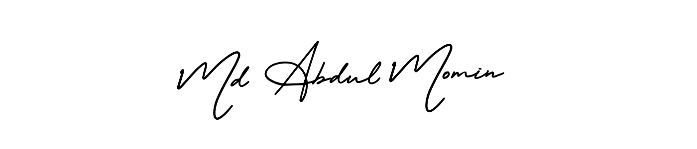 if you are searching for the best signature style for your name Md Abdul Momin. so please give up your signature search. here we have designed multiple signature styles  using AmerikaSignatureDemo-Regular. Md Abdul Momin signature style 3 images and pictures png