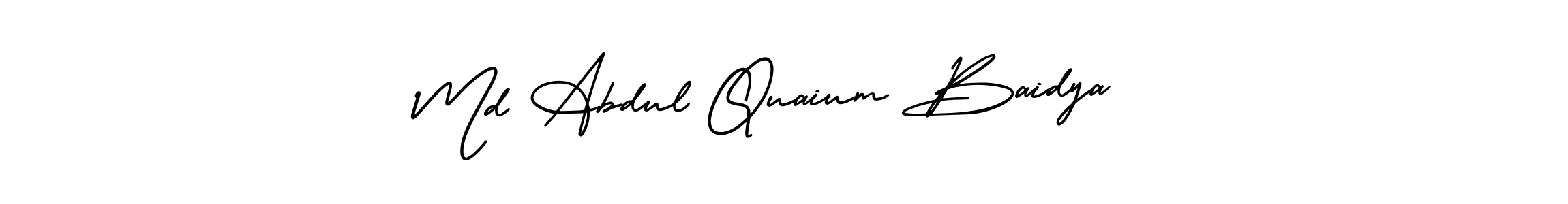 Create a beautiful signature design for name Md Abdul Quaium Baidya . With this signature (AmerikaSignatureDemo-Regular) fonts, you can make a handwritten signature for free. Md Abdul Quaium Baidya  signature style 3 images and pictures png