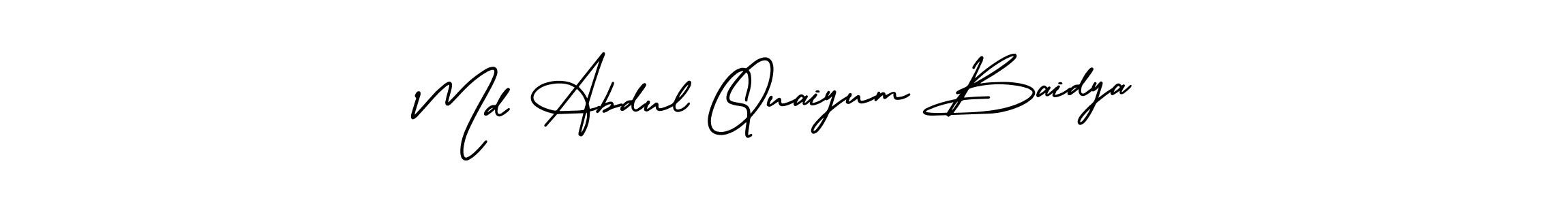 Create a beautiful signature design for name Md Abdul Quaiyum Baidya. With this signature (AmerikaSignatureDemo-Regular) fonts, you can make a handwritten signature for free. Md Abdul Quaiyum Baidya signature style 3 images and pictures png