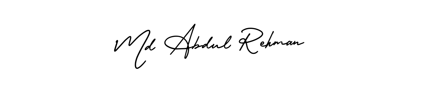 Make a beautiful signature design for name Md Abdul Rehman. With this signature (AmerikaSignatureDemo-Regular) style, you can create a handwritten signature for free. Md Abdul Rehman signature style 3 images and pictures png